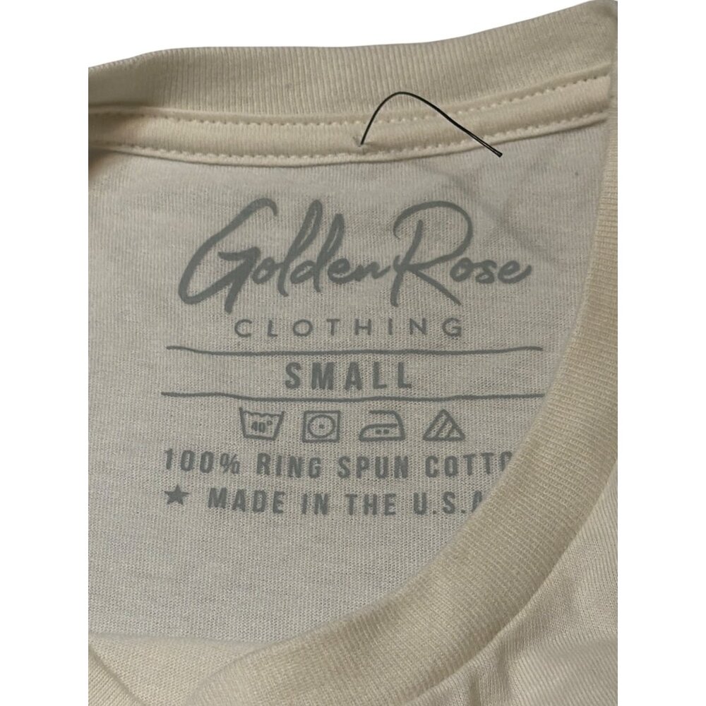 Pop Fizz Clink Graphic T Shirt Golden Rose Clothing Cotton Champagne Sz S NWOT - Picture 4 of 4